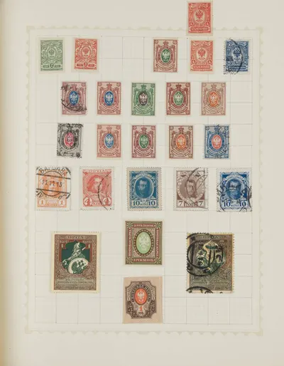 Более 850 марок в альбоме. 1860-е - 1940-е годы.