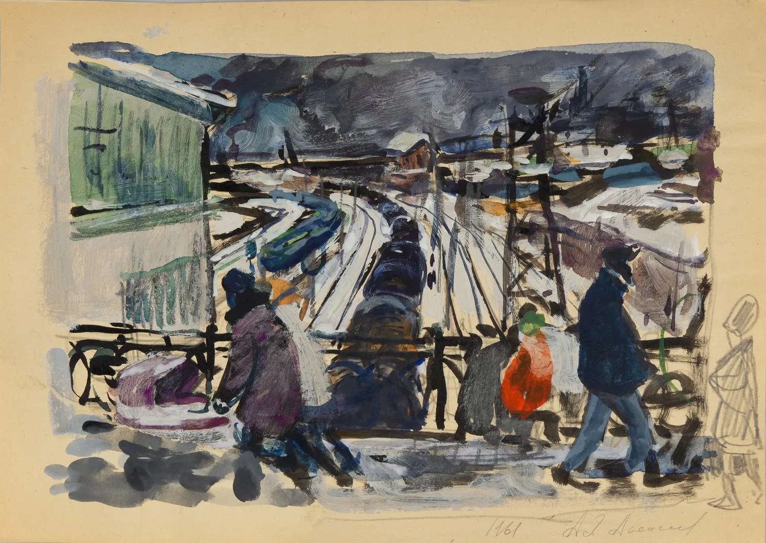 Алексеев Адольф Евгеньевич. Москва Товарная. 1961.