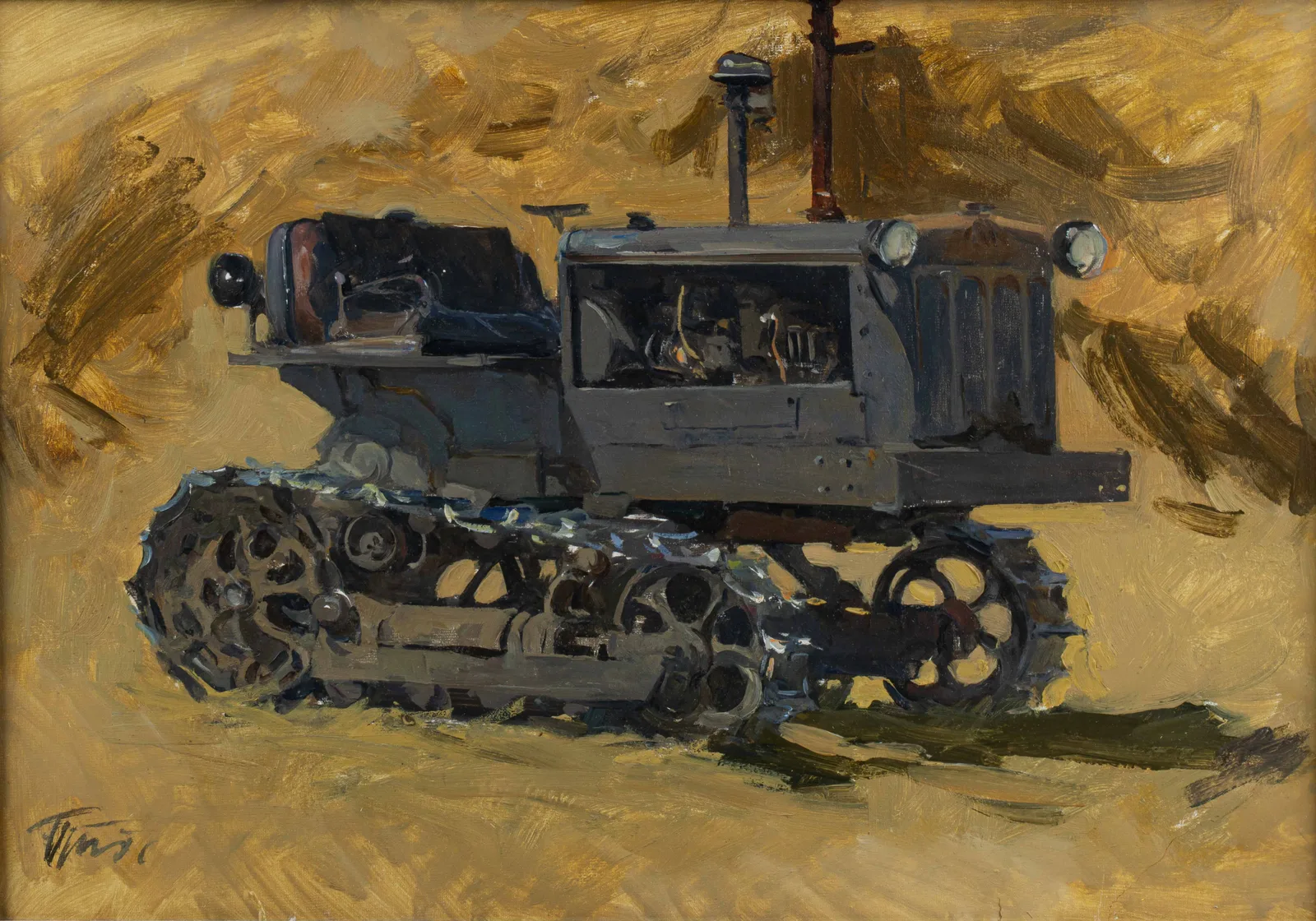 Виктор Прибыловский. Этюд к картине "Сбор урожая". 1947 г. — фото 2