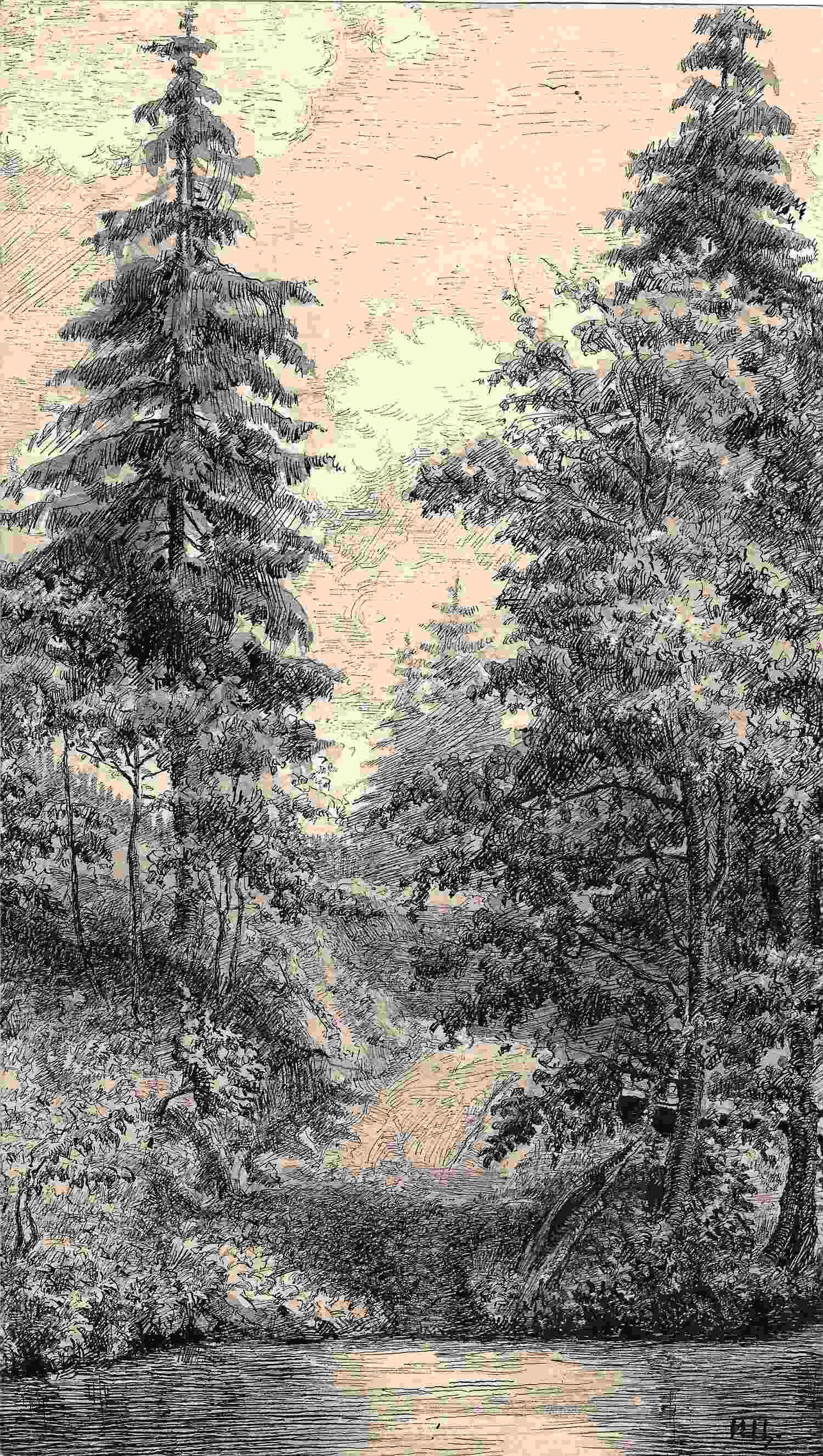 Щукин Иван Егорович. Пейзаж в Ворохте. 1952.