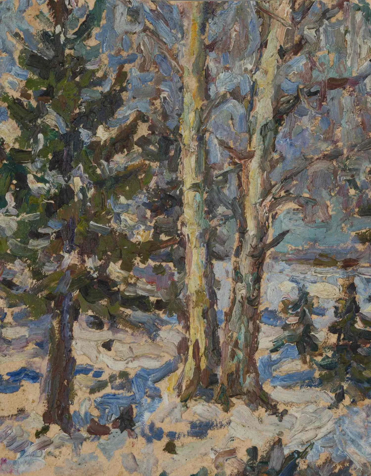 Безикович Борис Николаевич. Зимний лес. 1948.
