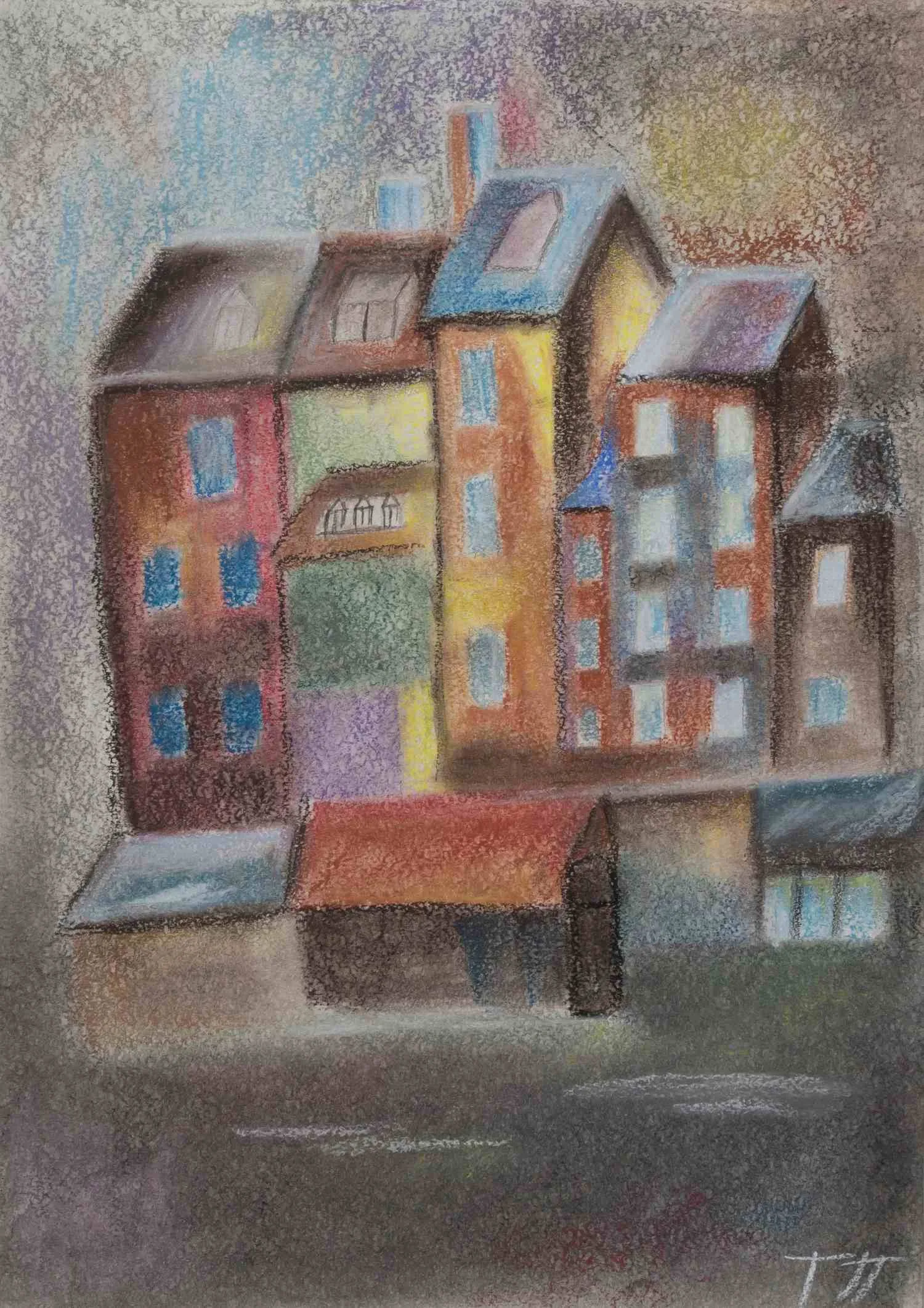 Неизвестный художник (Т.П. по подписи), Дома. 2000-е годы.