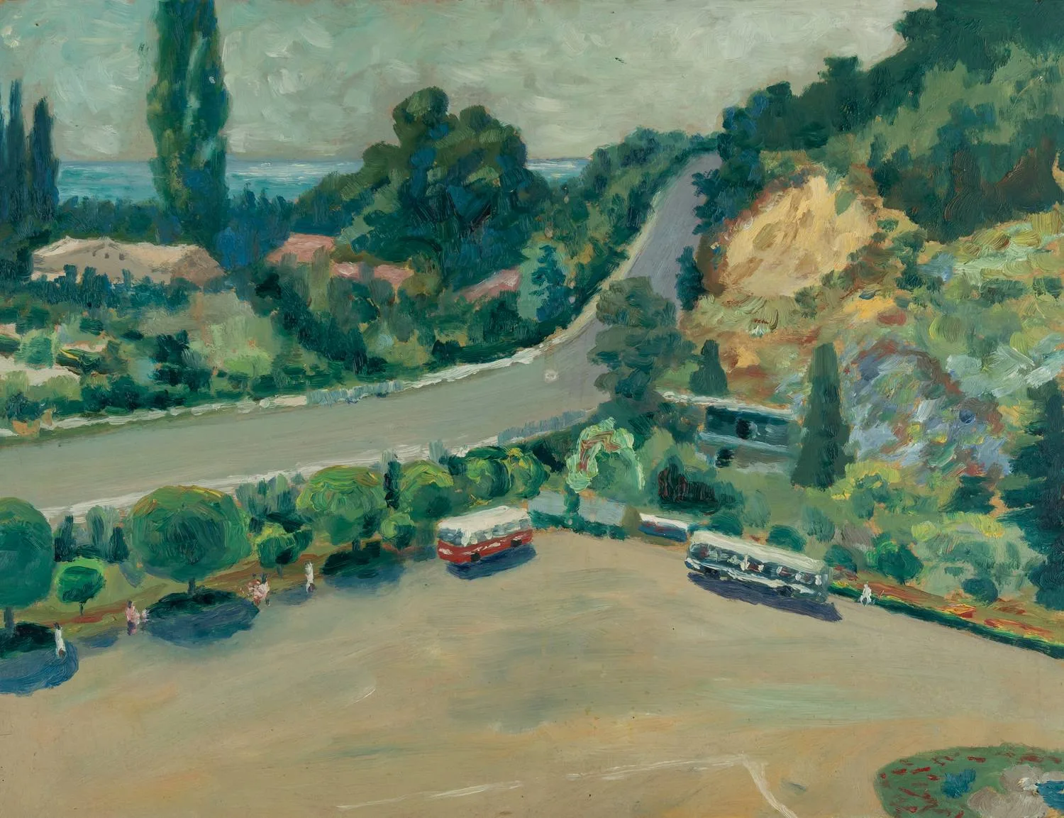 Шматко Иван Иванович. Гагры. Площадь Гагарина. 1976.