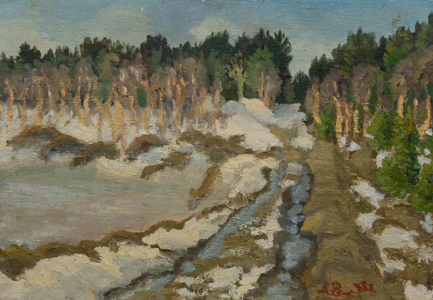 Семилетова Е.М. Апрельский полдень. 1978.
