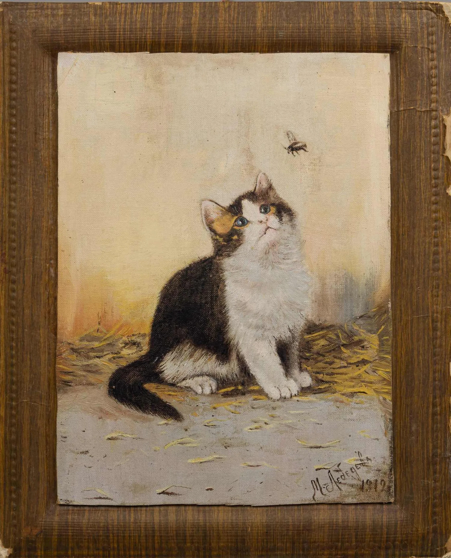 Лебедева Мария Васильевна (?). Котенок и муха. 1912.