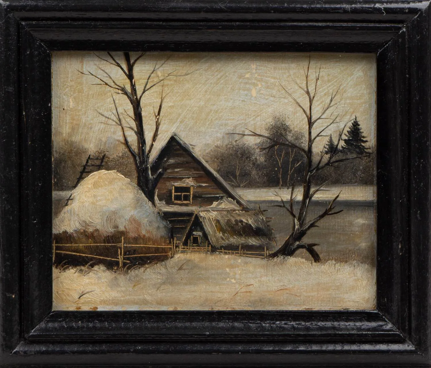 Неизвестный художник. Деревенский домик. 1927.