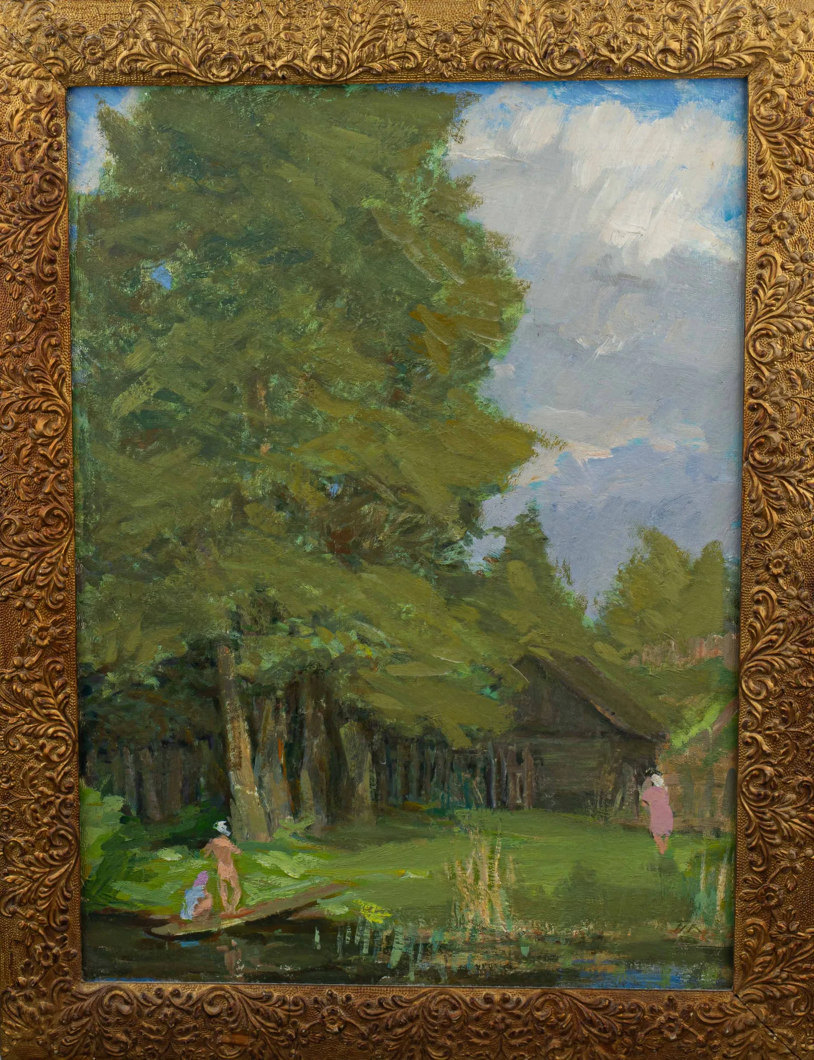 Павел Кузьмичев. "На берегу Мсты". Из серии "Академическая дача". 1971 г.