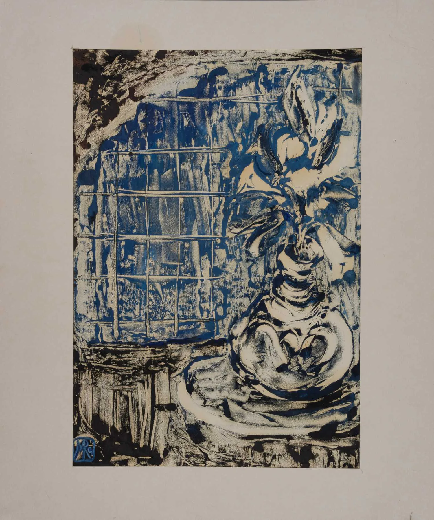 Раубе-Горчилина Мария Вячеславовна. Натюрморт с окном. 1960-е годы.