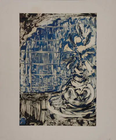 Раубе-Горчилина Мария Вячеславовна. Натюрморт с окном. 1960-е годы.