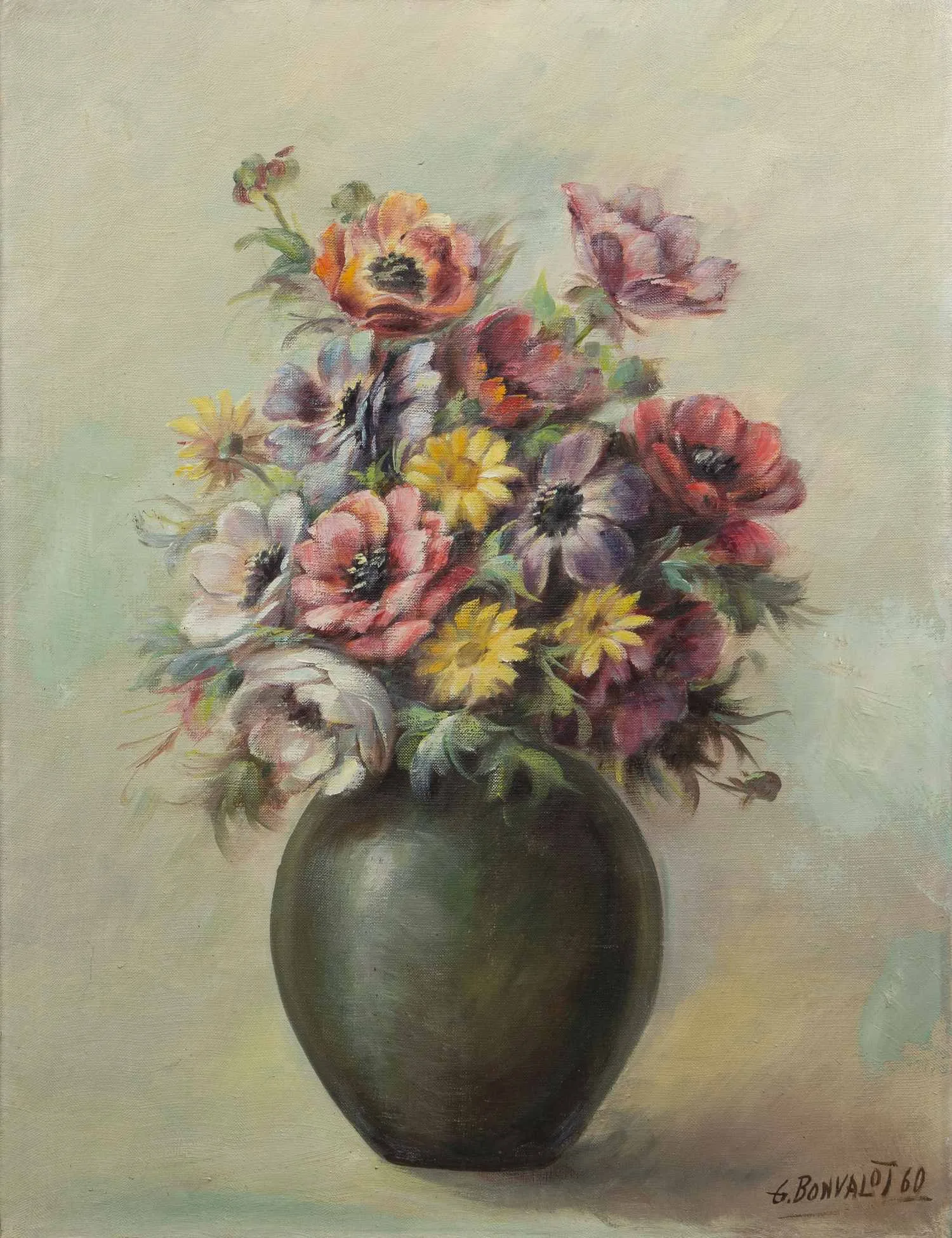 Неизвестный художник (Bonval O I по подписи). Западная Европа, 1960.