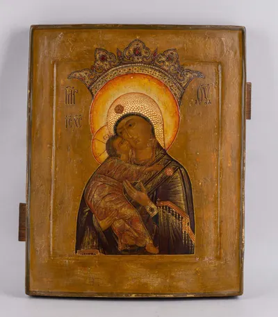Икона «Богоматерь Владимирская (Волоколамская)». Россия, начало XVII века.