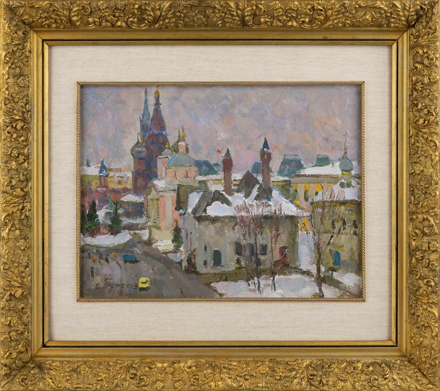 Тумаков Сергей Павлович. Старая Москва (Вид на Красную Площадь из гостиницы «Россия».) 1991.