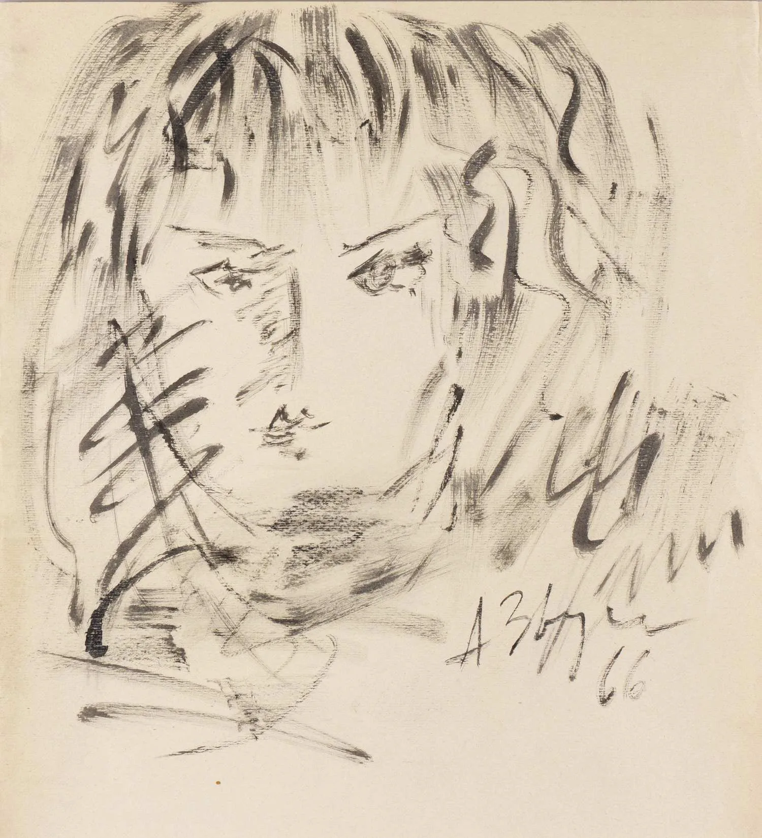 Зверев Анатолий Тимофеевич. Женский портрет. 1966.