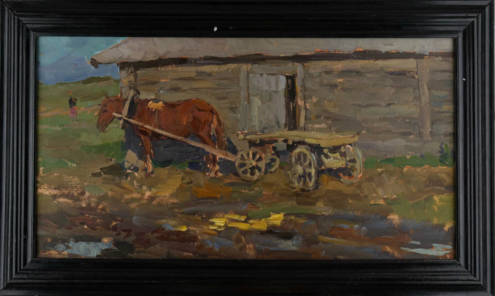 Попов Игорь Александрович. "Парамоново" (Лошадка у мельницы). 1957 год.