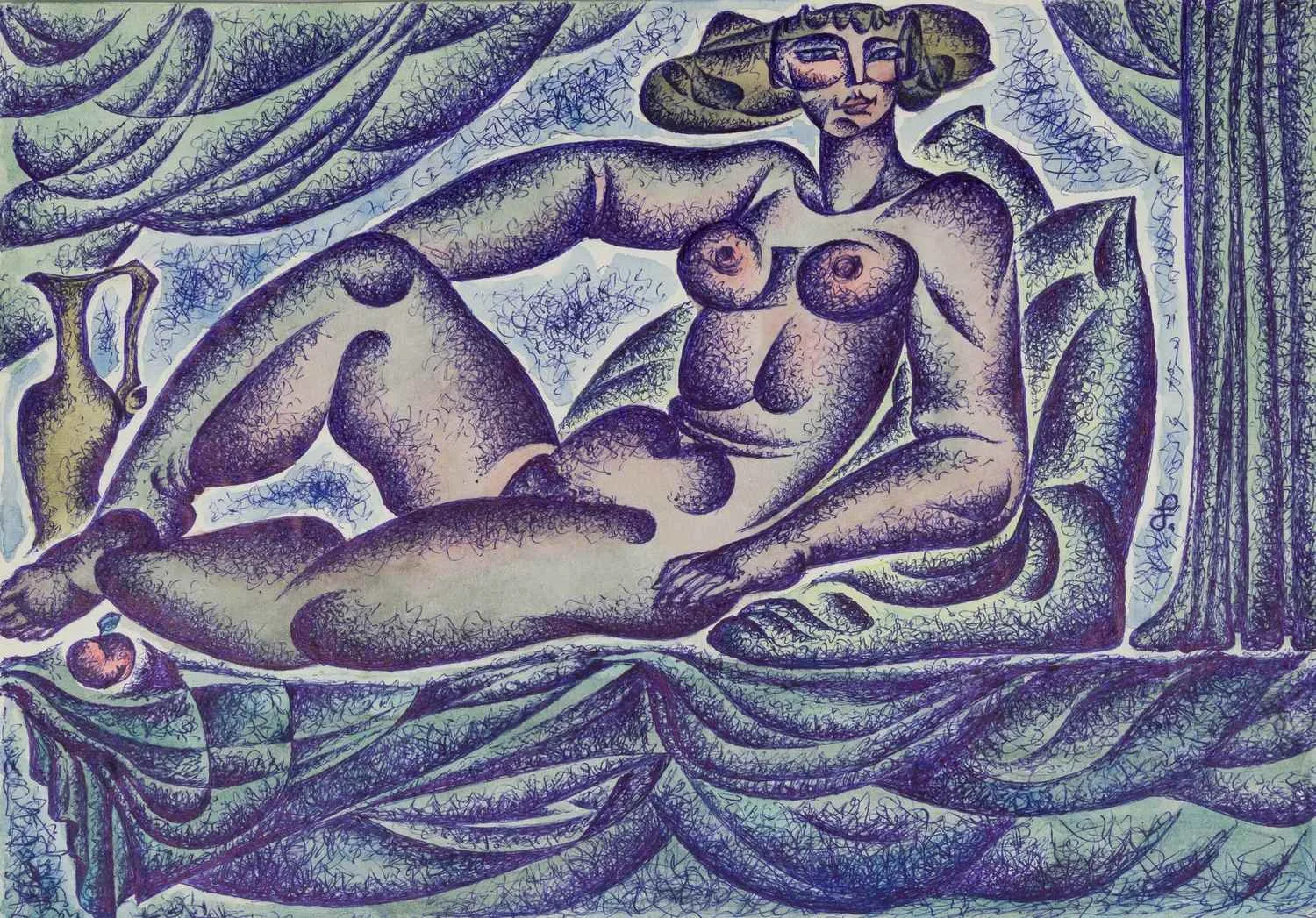 Рябов С. Нимфа с кувшином. 1970-е годы.