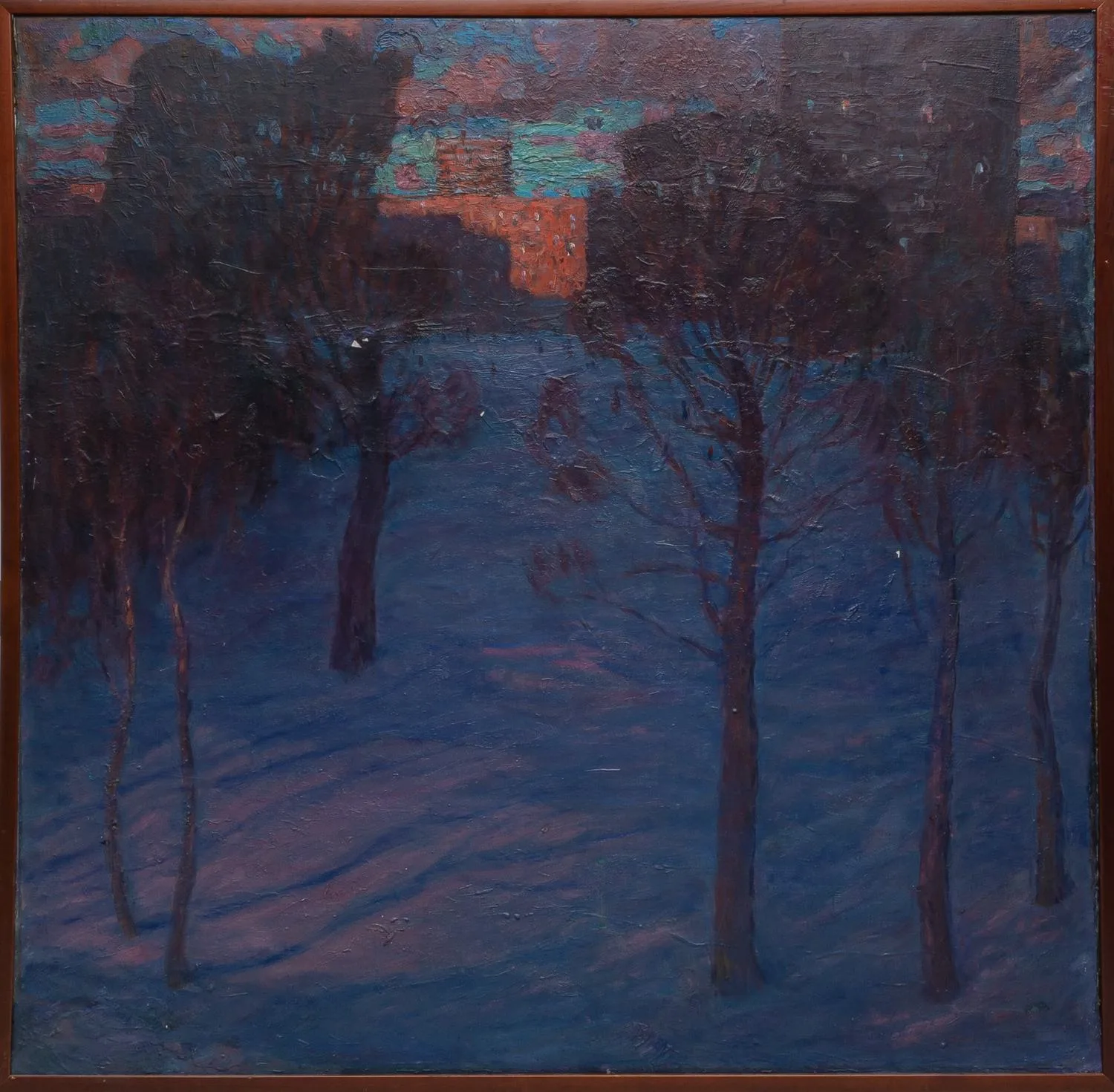 Кузин Алексей Яковлевич. Вечерний город. 1975.