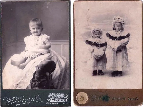 6 кабинетных фотографий. Россия, нач. XX века.