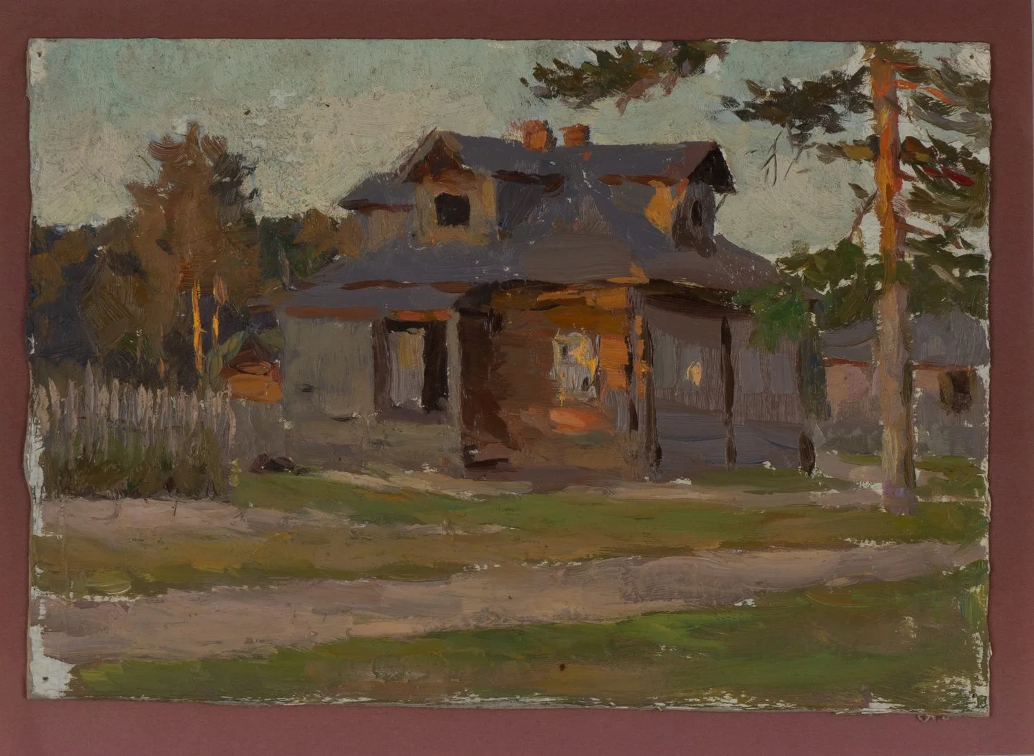 Назаров Константин Борисович. Вечер (русский север). 1956.