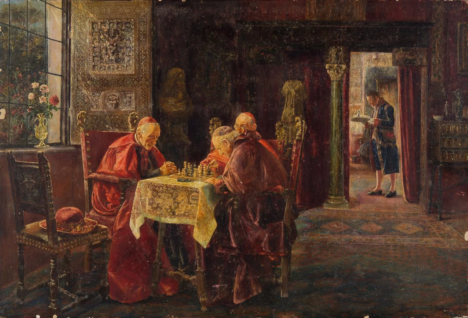 Гальегос-и-Арноса Хосе. Игра в шахматы. Конец XIX - начало XX века.