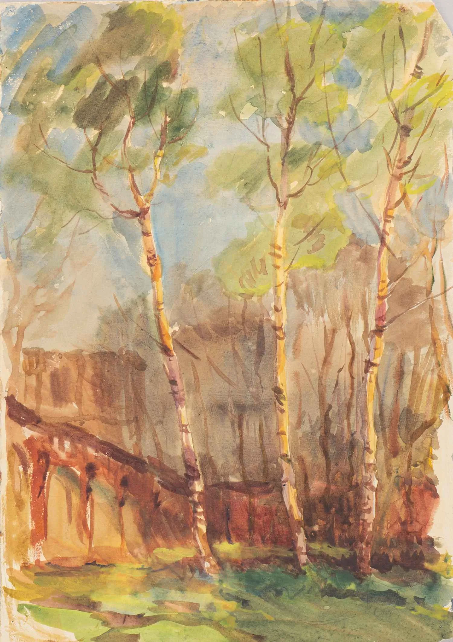 Пластов Аркадий Александрович (?). Березовая роща. 1950-е годы.
