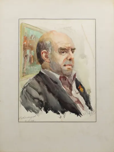 Ермаков Геннадий Александрович. Портрет писателя Тельпугова В.Н. 1978.