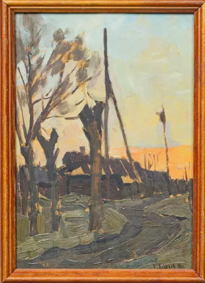 Лебедев Александр Владимирович. Тополя в Горино. 1990.