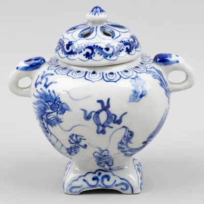 Курильница с изображением дракона и птицы. Китай, 1970-80-е годы.
