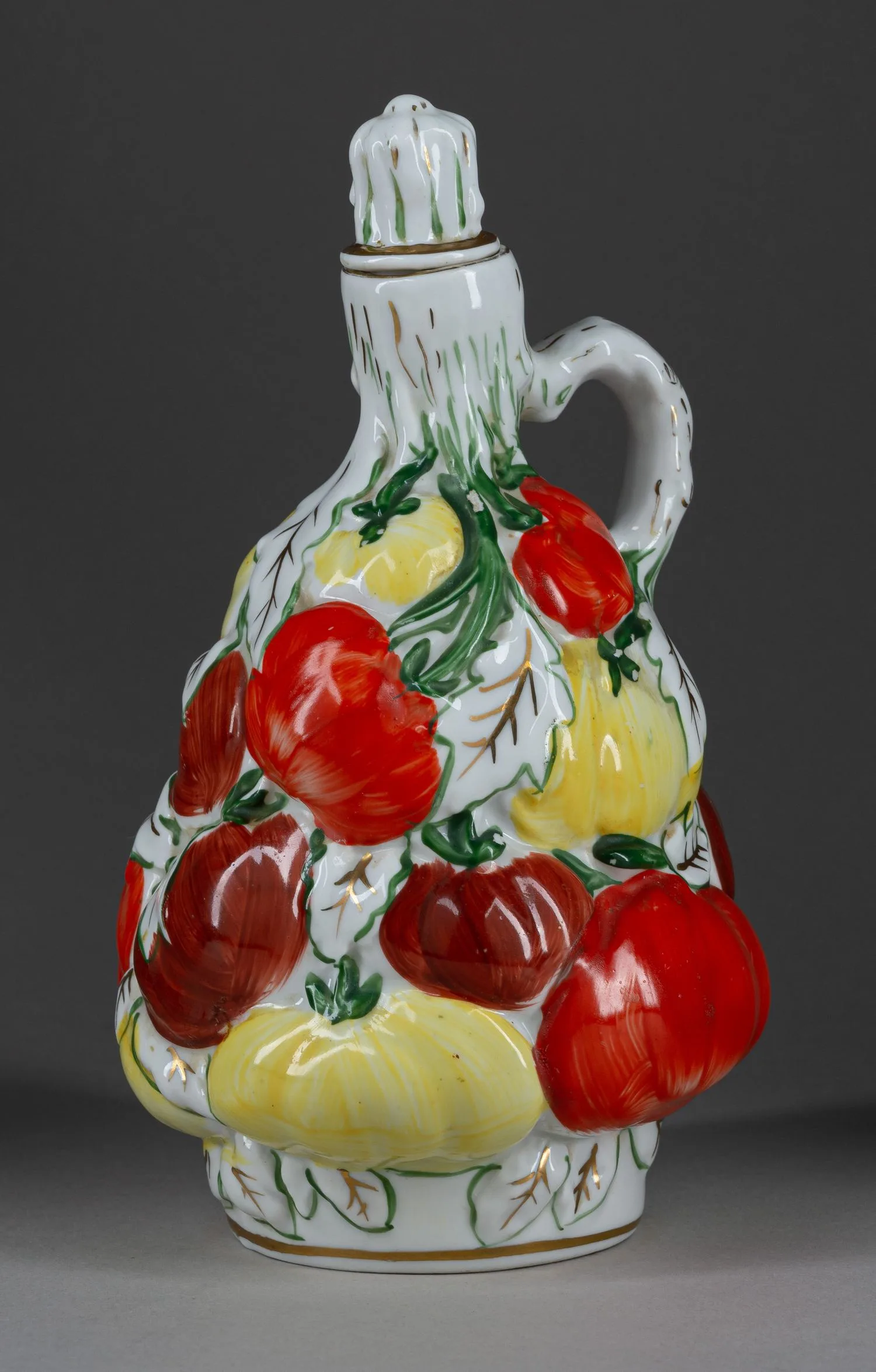 (ЛФЗ) Графин «Помидоры». СССР, ЛФЗ, автор формы и росписи Семенов В.Л., 1950-1954-е годы.