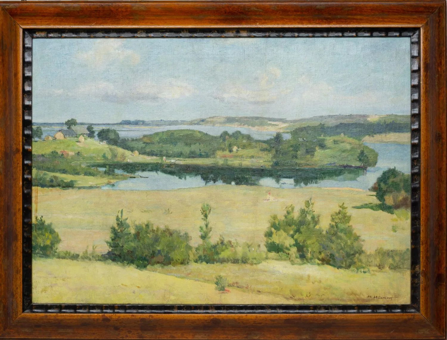 Ионин Николай Александрович. Пейзаж с рекой. 1930-е–1940-е годы.